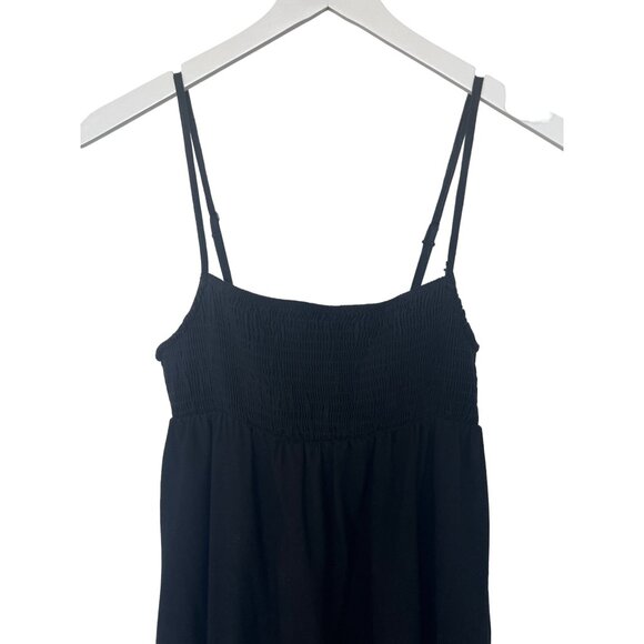 Zara Linen Blend Black Maxi Dress with Pockets - Picture 2 of 4